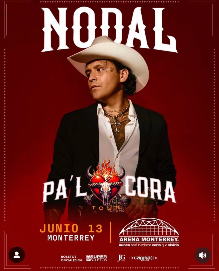 OMG 🤯🤩😭 Christian Nodal regresa a Monterrey a la Arena en Junio y no me lo pienso perder ❤️‍🔥 Este 31 de enero empieza la venta por superboletos.com