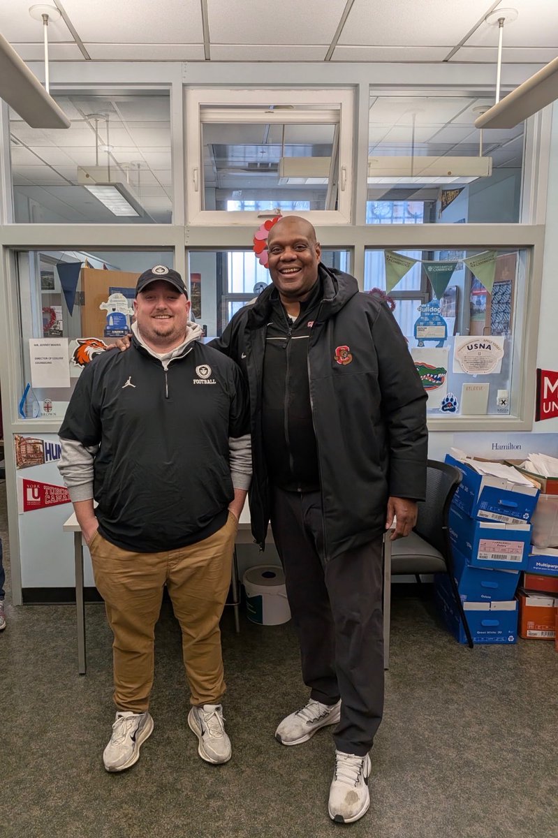 stuyfootball's tweet photo. Thank you @coach_dees for making his way through the snow and coming to @StuyNY to meet our guys @isaac_sprung @JD7_7LT to talk @BigRed_Football
Great way to start 2026. Looking forward to a lot more talks in the future!
#processoverprize
#bigredfootball
#ivyleaguefootball https://t.co/zNaDNC2HCk