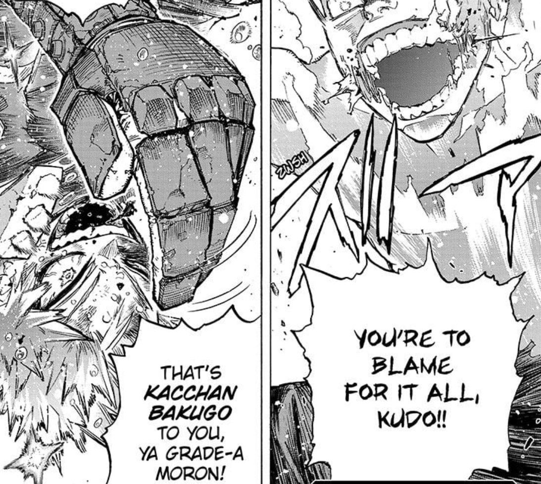 you ever think bakugo learned the full lore behind why AFO crashed out at him and called him kudo. like do you think deku pulled him aside and was like "ok kacchan u wont believe this but u look like AFO's twin brother's 2 month situationship and thats why he lost it"