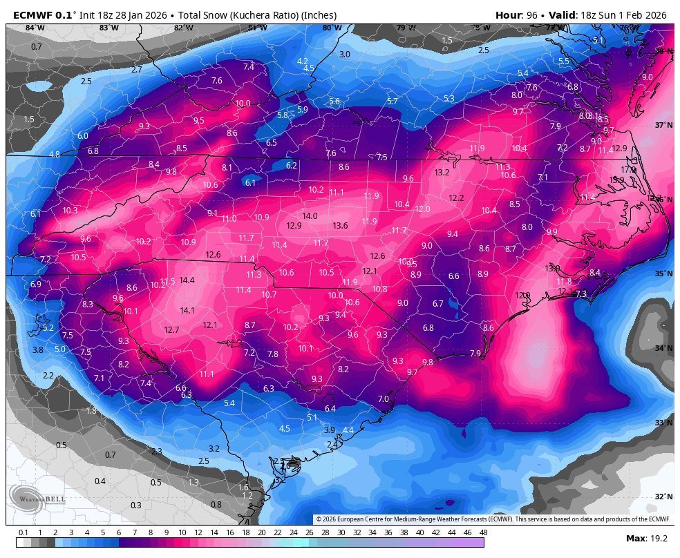 daviddeweil's tweet photo. For those wondering this is how much pollen the south gets in April https://t.co/SMZcsSBkS4