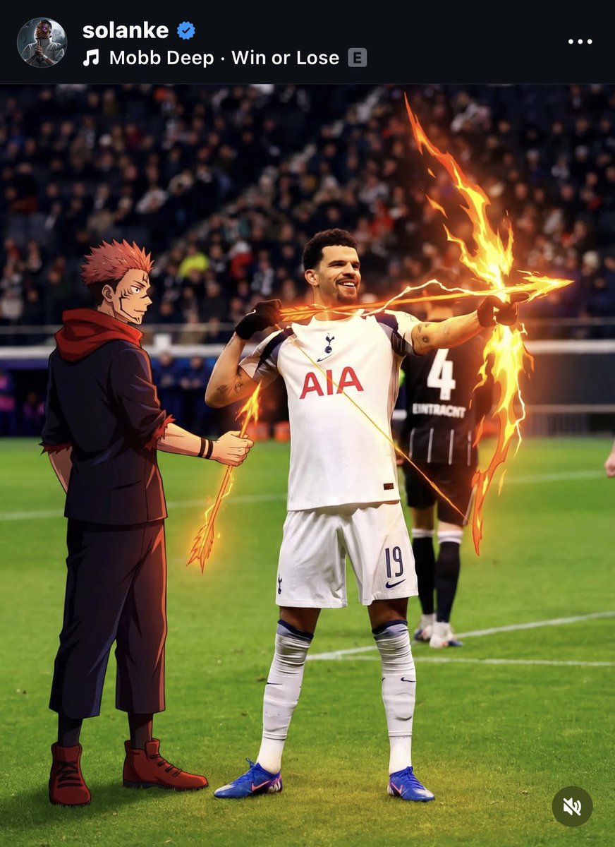 TheSpursExpress's tweet image. Dominic Solanke on Instagram:

“Champions league top 8 secured 🏹🔥”