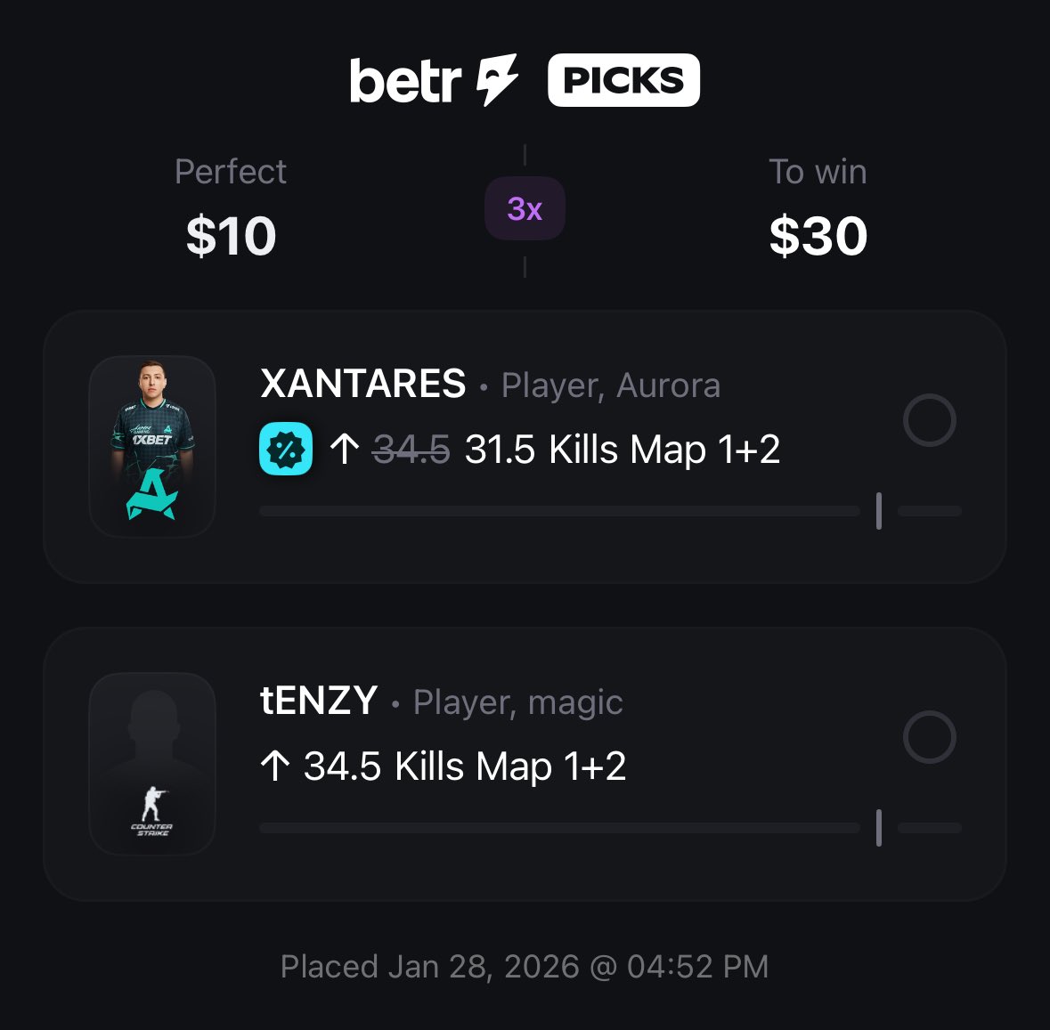 bearpropsdfs's tweet photo. Esports is better on @BetrPicks 🎮

Great discount here for Xantares I’m just going to pair with my POTD even though it’s bumped

They also have a no sweat flex entry so go check it out!

Free $10 when you sign up ⬇️
https://t.co/PG22Oqiysq https://t.co/rOnbXYg7uJ