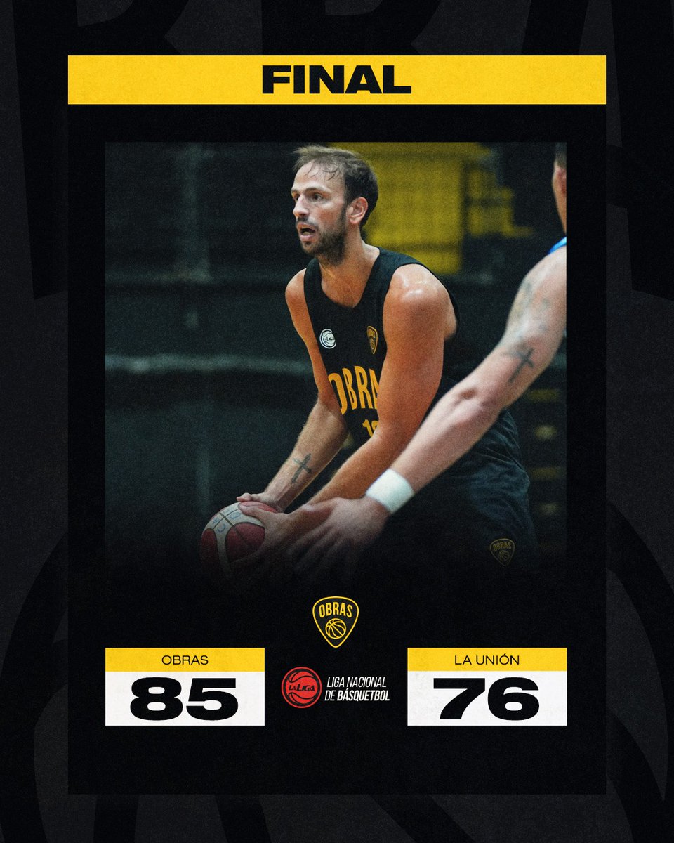 🏀 #LaLigaNacional TRIUNFO DEL ROCKERO

✅️ Tercera victoria al hilo

🔜 Este domingo visitará a Platense

#SomosObras 💛🖤 #SomosRock 🤘🎸