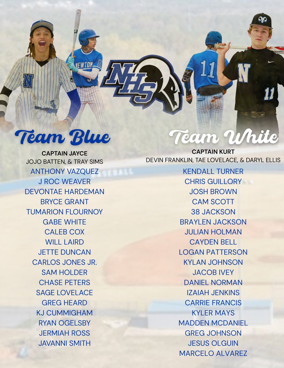 NewtonramsBase's tweet photo. ๐โพ๏ธ BLUE vs WHITE โพ๏ธ๐
Newton Rams Baseball 2026 Blue/White Game is here!
Whoโs bringing home the crown? ๐
Team Blue ๐ or Team White ๐ค
Let the competition begin. #RamsBaseball #BlueWhiteGame #NewtonRams2026 #EarnTheCrown https://t.co/GHHY8emxnO