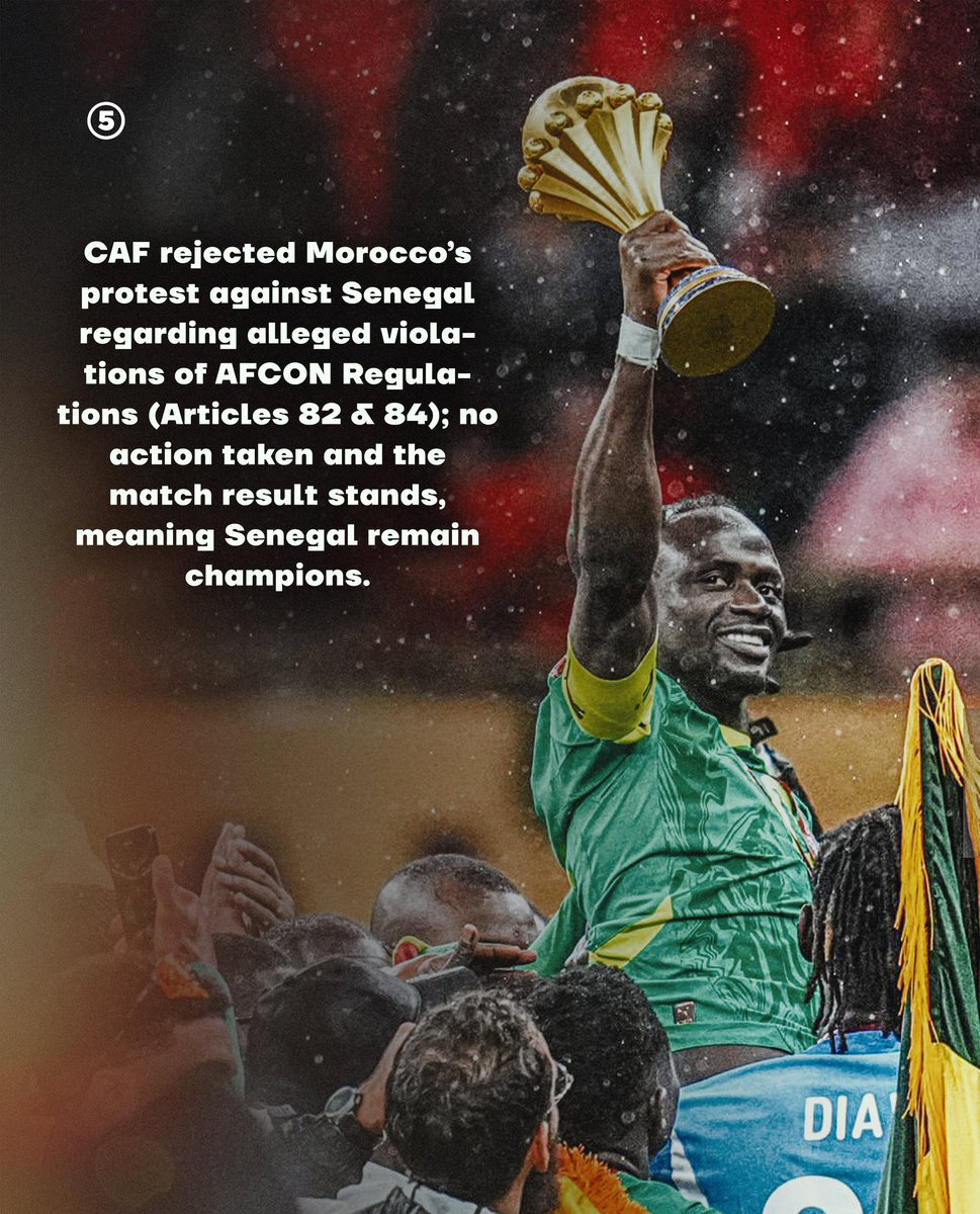 532off's tweet photo. OFFICIAL 🚨🚨: 

CAF announces its disciplinary decisions following the Senegal vs Morocco match. 

What a joke 😂😂😂😂😂😂😂😂 https://t.co/tfHJOpw0zi