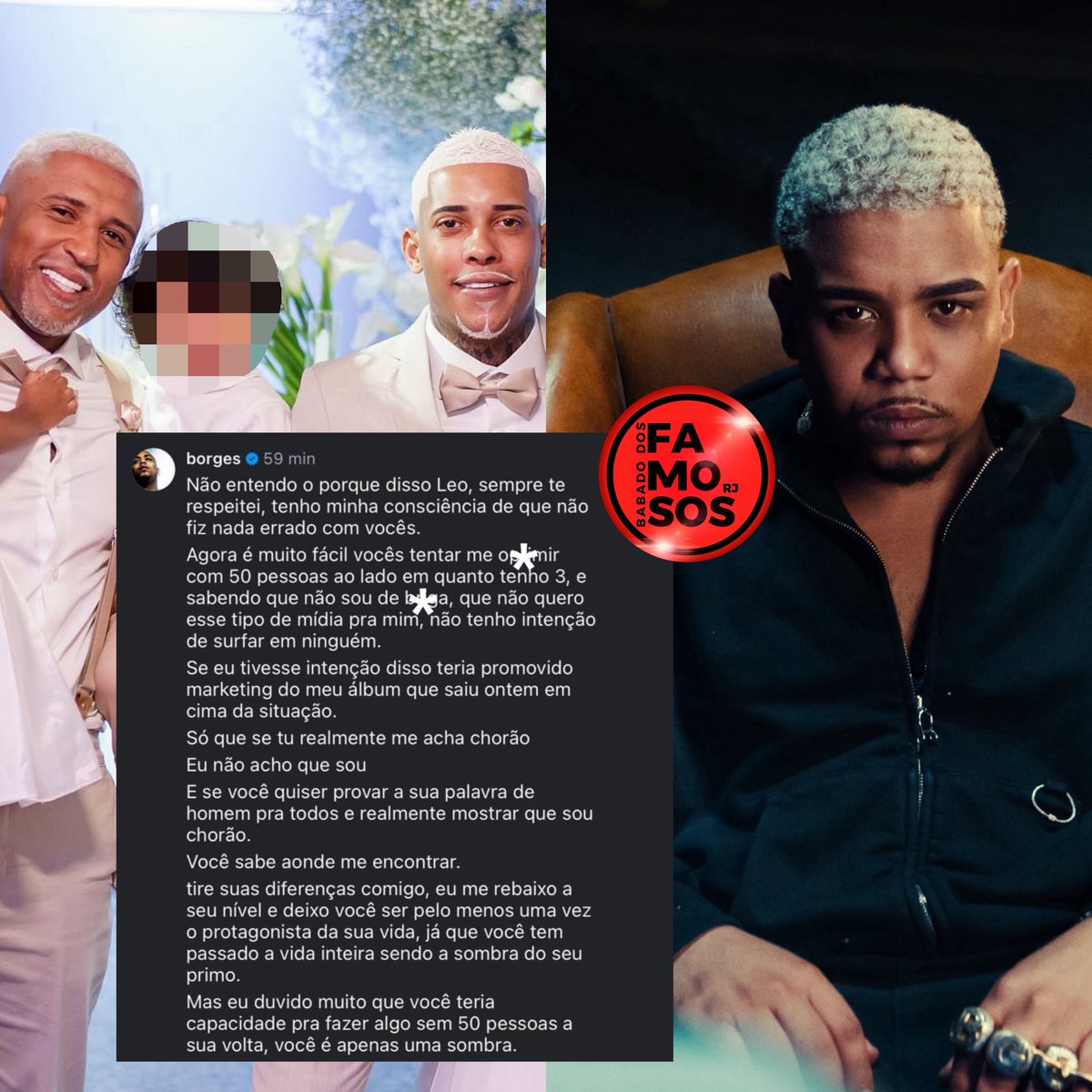 EITA! Borges deixa comentário após primo de MC Poze debochar dele durante futebol 👀