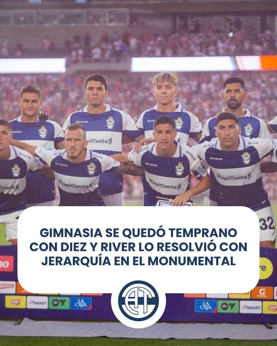 #CGE #GELP | GIMNASIA SE QUEDÓ TEMPRANO CON DIEZ Y RIVER LO RESOLVIÓ CON JERARQUÍA EN EL MONUMENTAL 2️⃣

Lee la crónica de <a href="/AlvaroGrigioni/">Alvaro</a> acá 👇

agendatripera.wordpress.com/2026/01/28/gim…