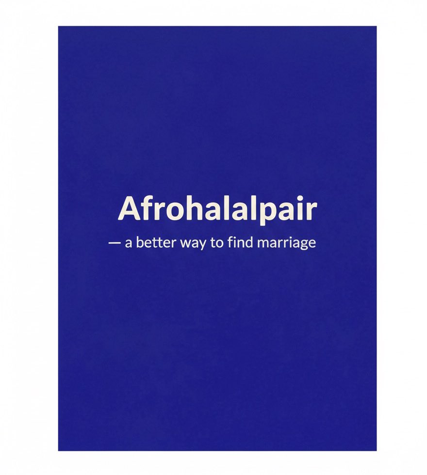 afrohalalpair's tweet image. Afrohalalpair was created out of a need, not a trend.
A need for a platform where African Muslims could seek marriage without compromising faith, privacy, or dignity.
This is more than an app.
It is a responsibility.

#Afrohalalpair
#halalmarriage
#singlemuslims
#africandiaspora
