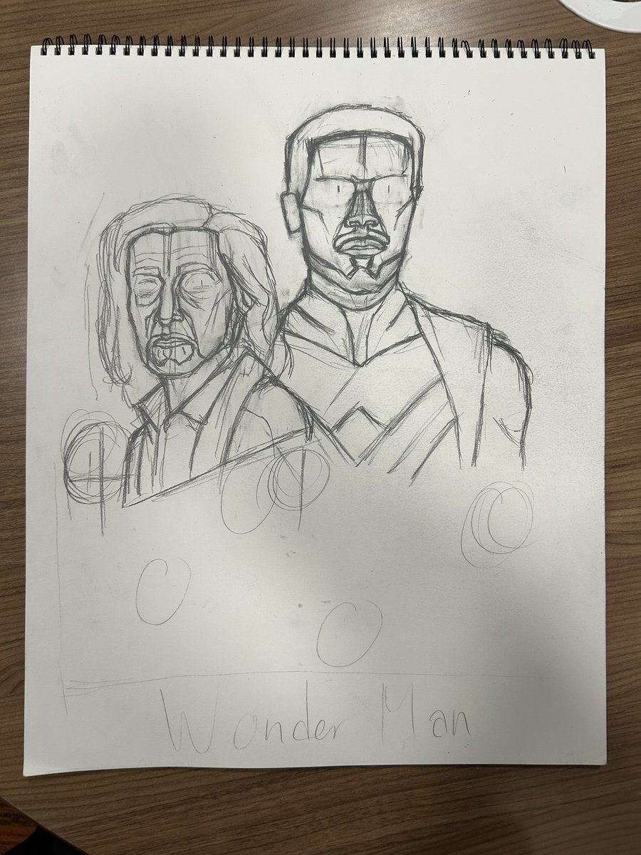 Finished #WonderMan yesterday and loved it! Was so inspired that I had to start my drawing right away!