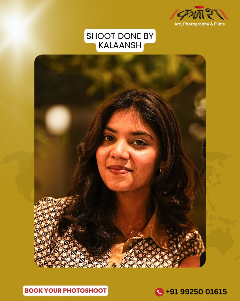 chaula_doshi's tweet photo. ✨ Golden Glow, Timeless Smile ✨
.
A beautifully captured candid portrait in warm golden tones, highlighting natural expressions, soft makeup, and effortless elegance—shot with perfection by Kalaansh Art, Photography &amp; Films.
.
Book now :
Call us : +91 99250 01615 https://t.co/W5a2dH7RYK