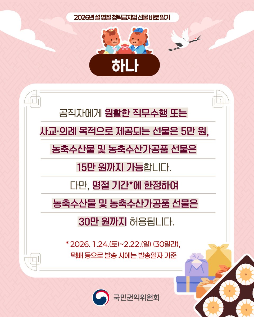 mpvachuncheon's tweet photo. 다가오는 설 명절, 청탁금지법에 대해 카드뉴스로 알아볼까요? https://t.co/hJGCDP4yQr