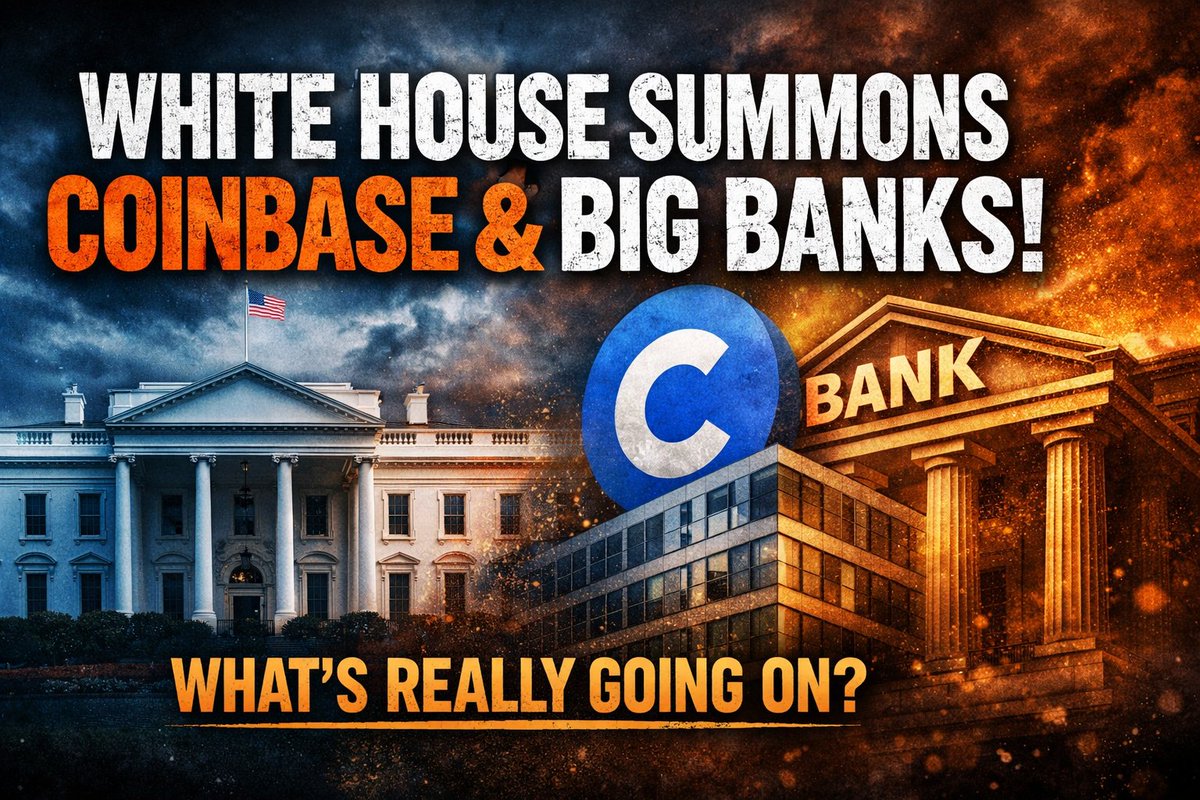 WHITE HOUSE vs CRYPTO? 👀🔥 White House ne Coinbase aur big banks ko ek  saath bulaya hai. Crypto regulation, banking control aur power balance par  serious baat ho rahi hai. Kya ye