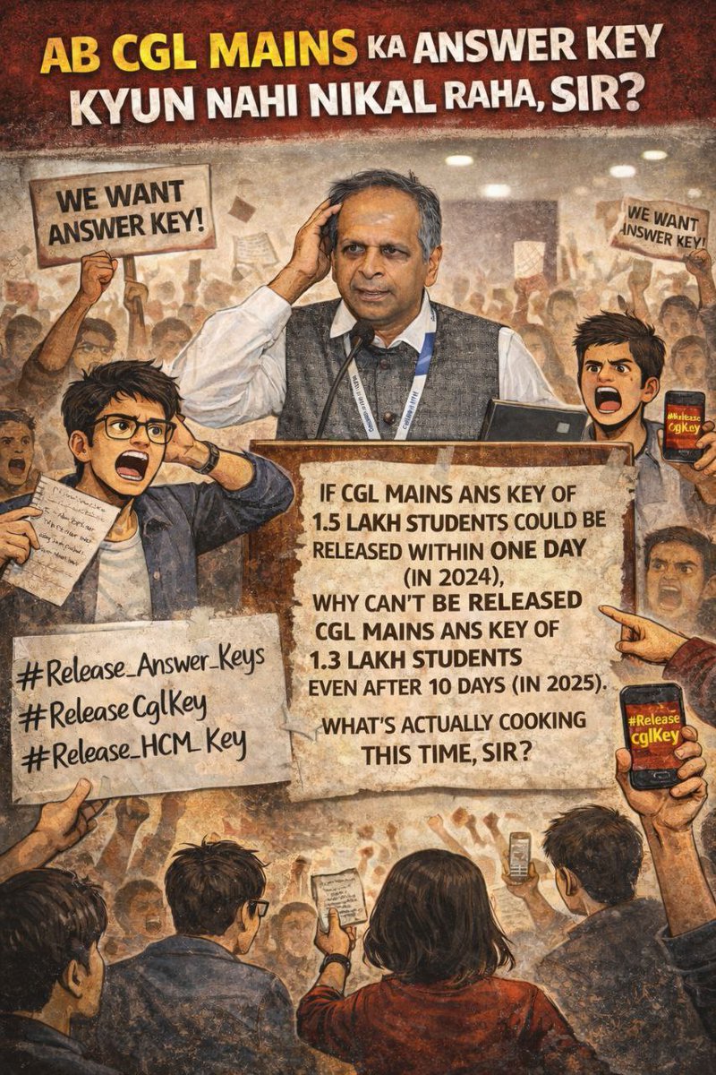 BhaveshG84638's tweet photo. SSC is losing its accountability day by day.
Delay in Answer Keys &amp; Result Means Mental Stress to Students.
Release CGL Tier-2 &amp; DP HCM Answer Keys along with Phase-13 Result.

#ReleaseCglKey
#Release_Answer_Keys
#Release_Selection_Post_Phase13_Result
#Release_HCM_Key https://t.co/GVXjEnDfH3