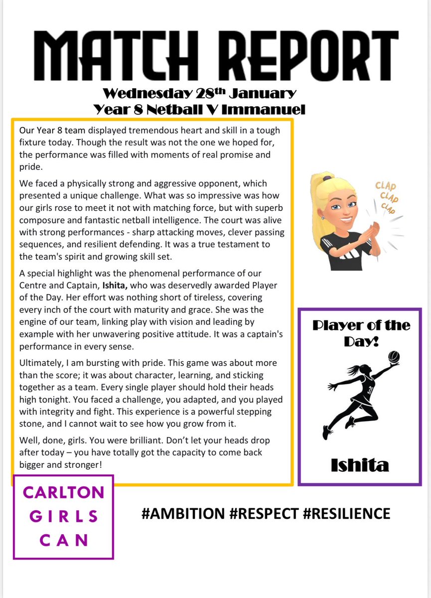 Two of our netball teams in action yesterday. Well done to Immanuel who took the wins in two competitive games #lovesport #carltongirlscan