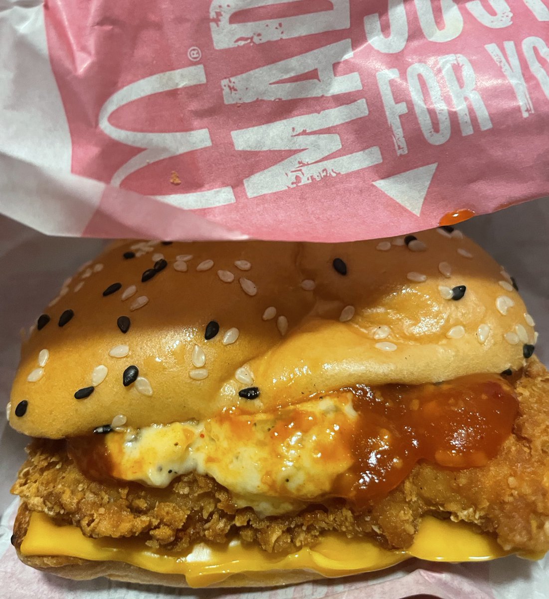 マクドのホットチリ&タルタルチキン美味ッ🍔❤️‍🔥