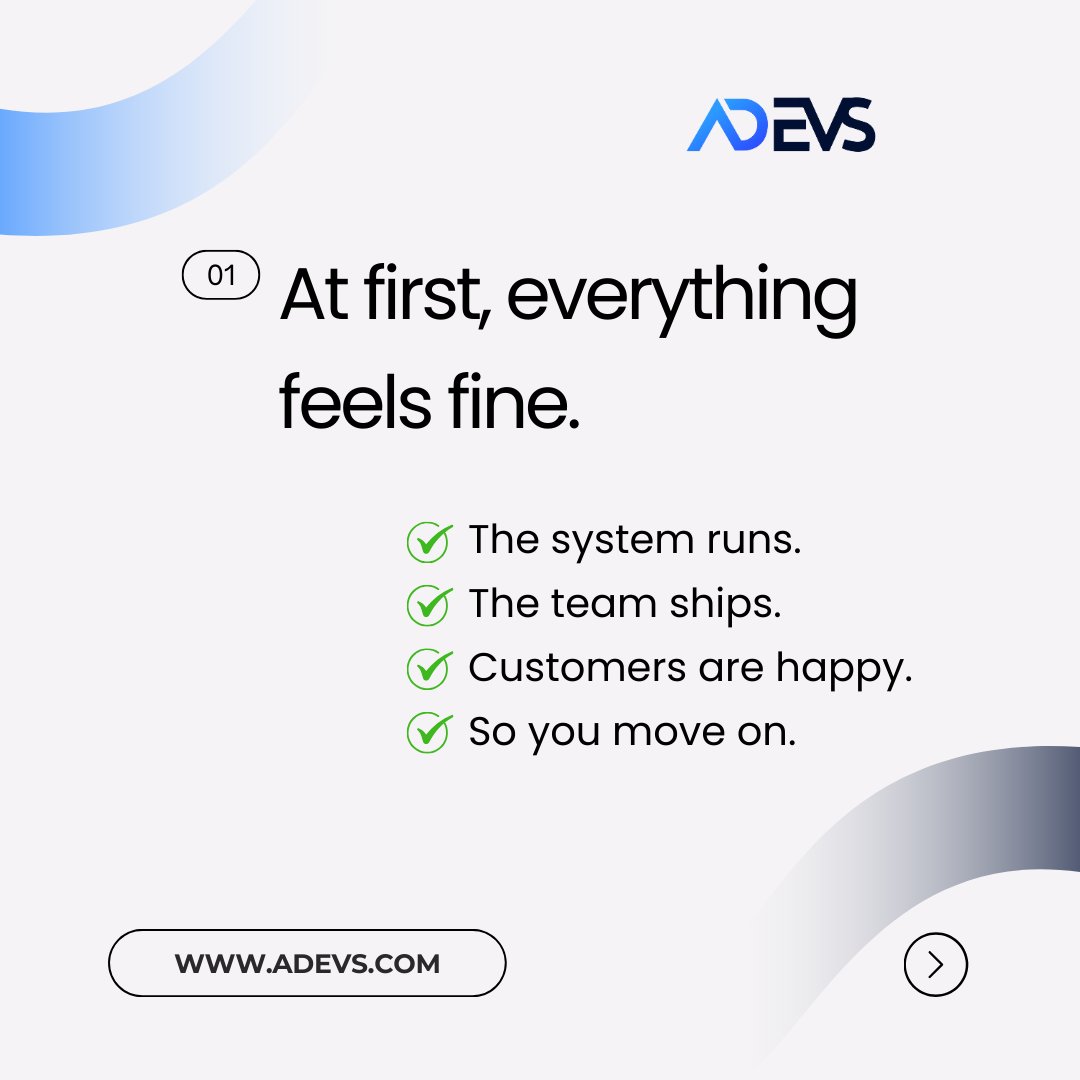adevsinc's tweet photo. Your software works… until it doesn’t.
Minor bugs, slow updates, and repeated workarounds silently drain your team’s time and energy. Most teams don’t notice until it’s expensive to fix.
📩 hello@adevs.com
#SoftwareMaintenance #ProductHealth #Refactor #ADEVS https://t.co/oSiY4TYKoJ