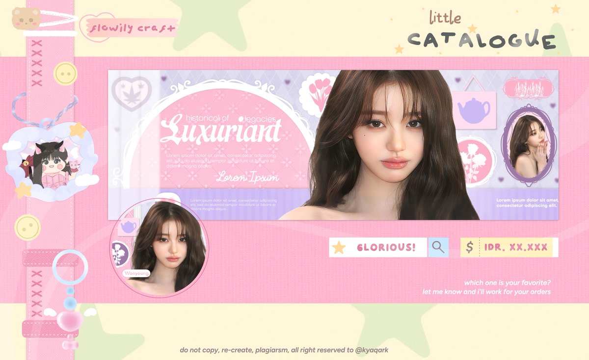 kyaqark's tweet image. Help repost, thank you 🫰🏻

Aku kembali mau memperkenalkan anak baruku, ada 4 dan ada versi wabisnya juga 🥺 tolong sayangi mereka iyh dan aku juga open titipan ke 4 katalog ini dengan special price, bisa cek ALT okkie 😉

Semua layout ufs iaa

#zonauang