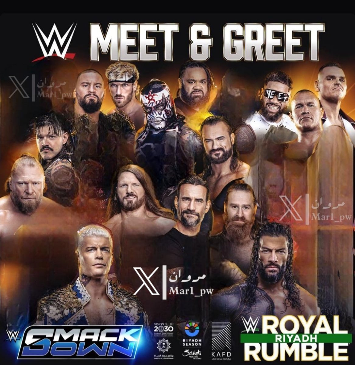 Mar1_pw's tweet image. 🚨🚨🚨🚨🚨🚨🚨🚨🚨🚨🚨🚨🚨🚨🚨

اليوم ..  بداية ويكند الرويال رامبل!!!!!!!
اليوم  .. يوم مقابلة نجوم WWE والترحيب بهم!!!!!!

#لنا_صوت 
#RoyalRumble