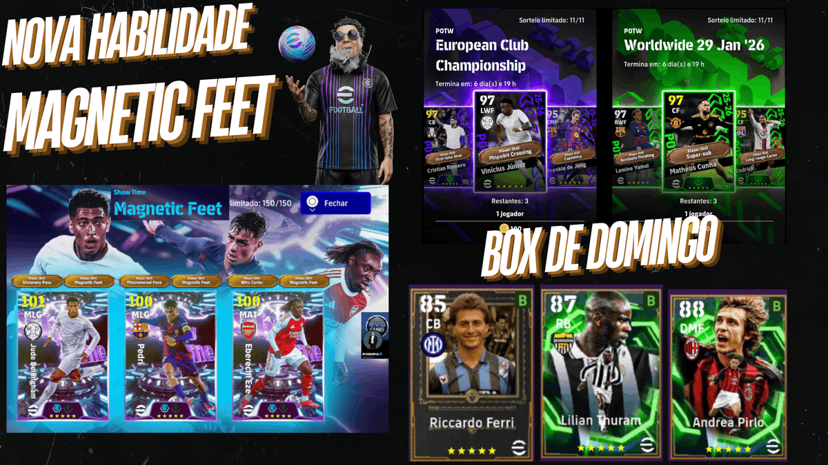 rvgrapha1's tweet photo. https://t.co/bEHWelKEAP
NOVA HABILIDADE #MAGNETICFEET
SHOW TIME :
BELLINGHAM
PEDRI e
EZE
BOX DE DOMINGO
PIRLO - THURAM e FERRI(LEGEND)
#efootball #efootball2026 #efootballmobile
#ShowTime #MondayUpdate https://t.co/i5IPCQ3Fya
