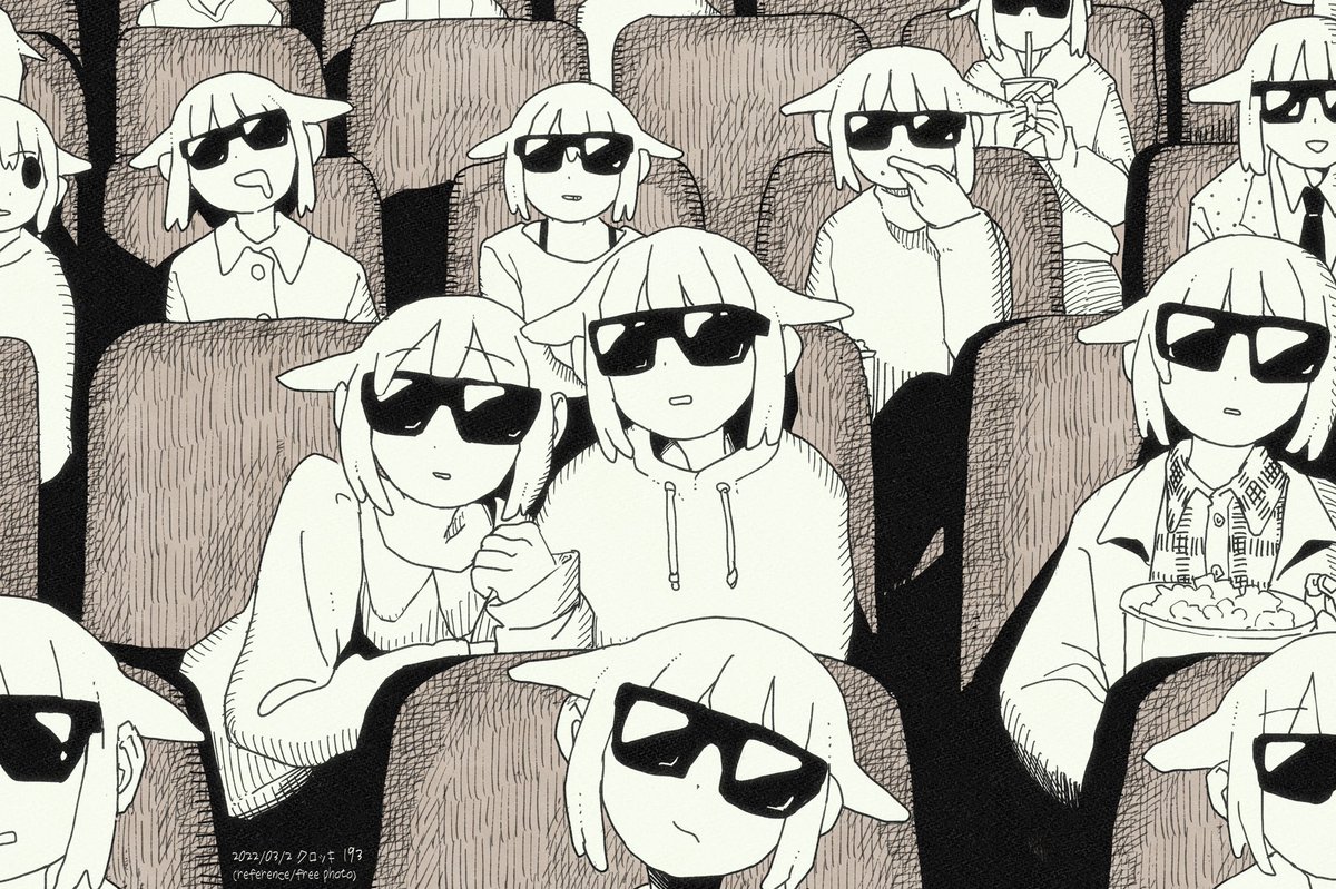 【インタビュー】 感情を込めない。
つのさめの描く無機質の美学- 前編

目の奥から一切の感情が読み取れない謎のキャラクター「ちえさん」。
時に可愛く、時に不穏。
唯一無二の空気感を纏う作風が魅力のイラストレーター・つのさめの創作の哲学とは？