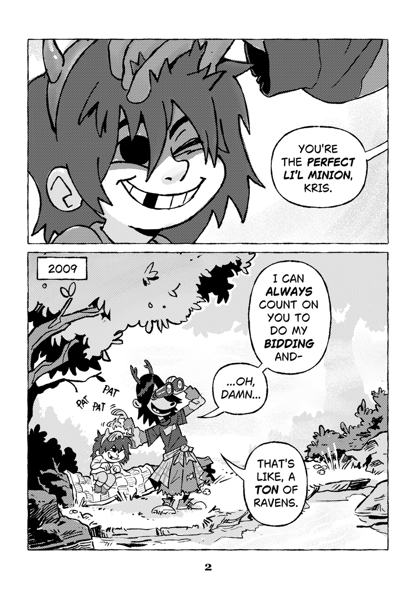 Kris remembers a song Dess used to sing.  Cover colors by Clara Horst <a href="/_icosa/">❀ clara horst ❀</a>

#DELTARUNE  #Togore #KrisDreemurr #DessHoliday 

(1/5)