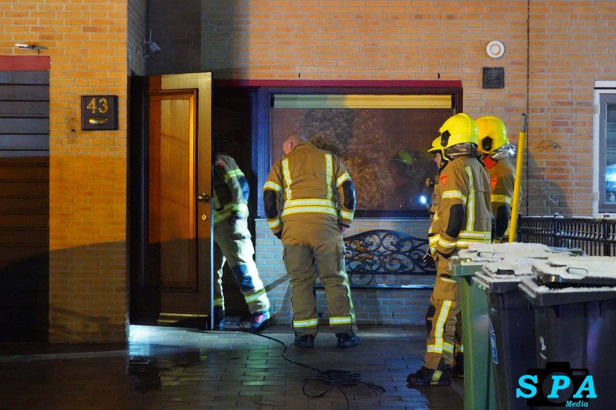 Waterlekkage na brand in woning in Rotterdam