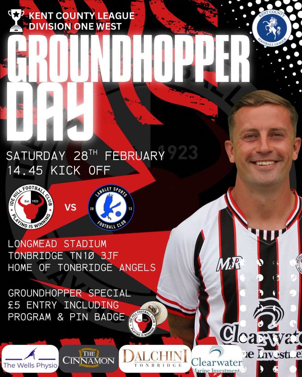 idehillfc's tweet image. 🏟️ GROUNDHOPPER DAY 🏟️

We’re getting geared up for this seasons groundhopper special 👊🏼⚫️⚪️

🆚 Langley Sports FC
🗓️ Saturday 28th February 2026
⏰ 2.45pm KO
📍 Longmead Stadium, Tonbridge TN10 3JF
🏆 KCFL Division 1 West