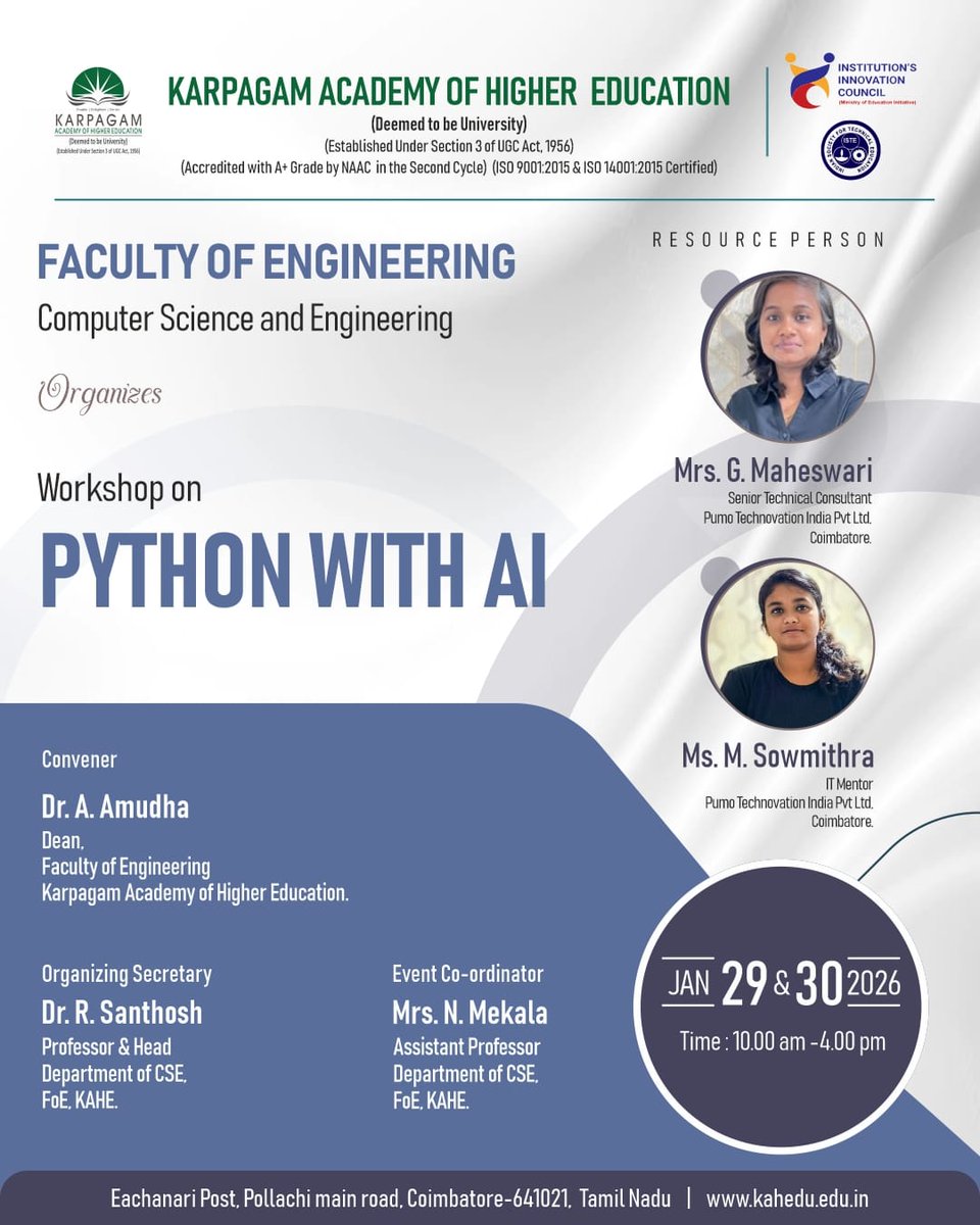 Karpagam Academy of Higher Education tweet media