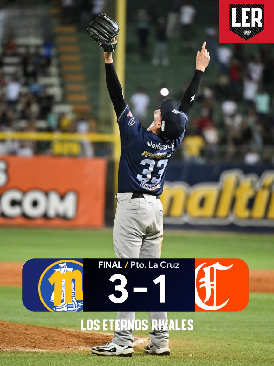 eternosrivales's tweet image. FINAL: #Magallanes 3-1 #Caribes ✅

👉🏻 #MAG domina la serie 2-0

#EternosRivales #FinalLVBP