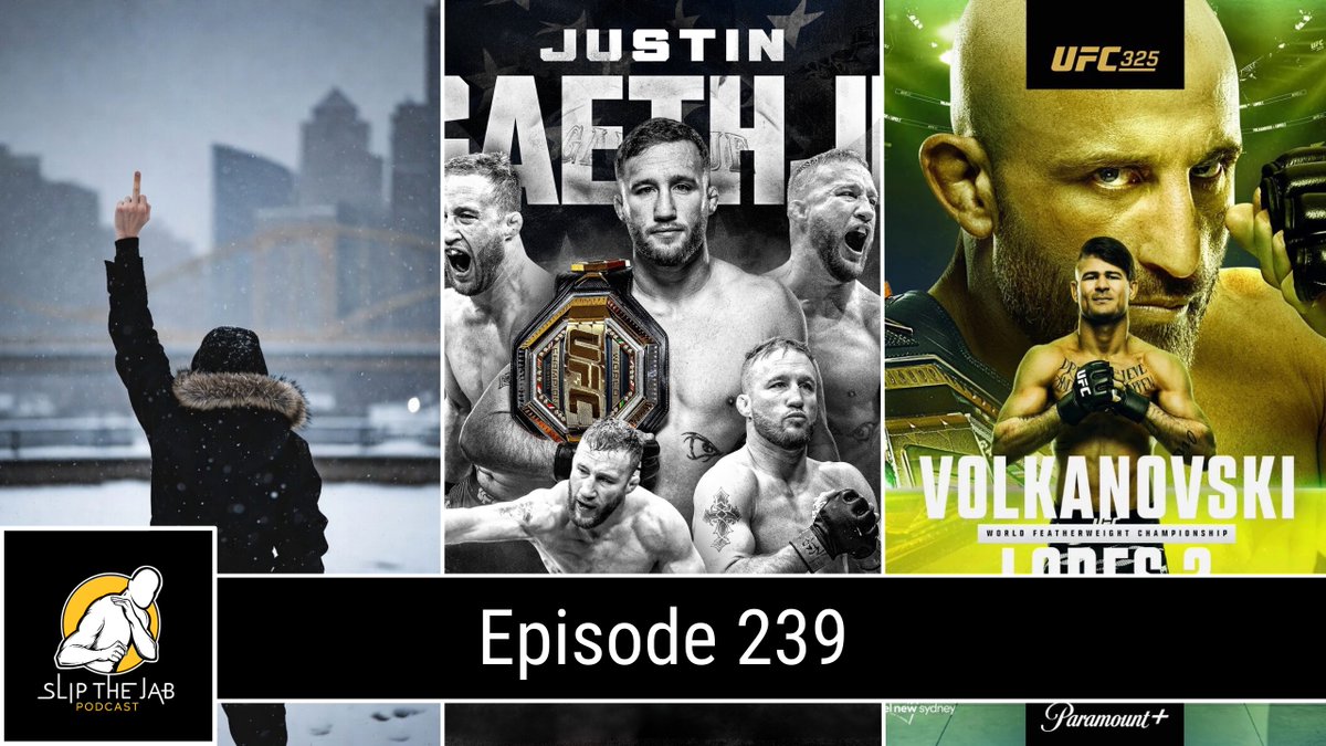 Episode 239: The Burgh Blizzard ❄️ • Paramount+ Growing Pains 😤 • UFC 324 Gaethje vs. Pimblett Recap 🇺🇸 • UFC 325: Volkanovski vs. Lopes 2 Preview 👀 • Money Can't Buy Class 🐝

Link: buzzsprout.com/682871/episode…

#UFC324 #UFC325 #UFC