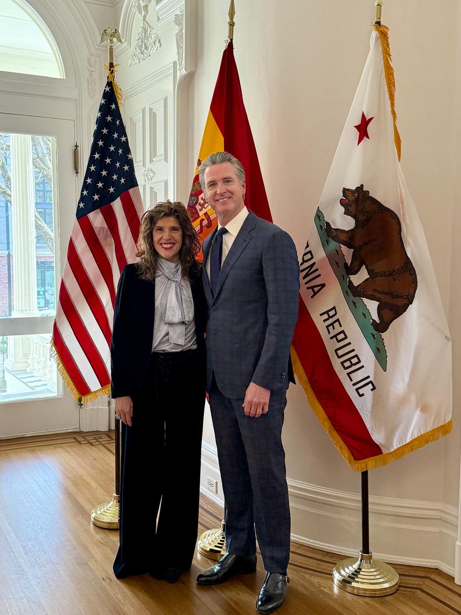 Thank you, <a href="/CAgovernor/">Governor Gavin Newsom</a>, for such a pleasant and productive conversation on bilateral and global affairs. California and Spain share history, values and a world view. We will continue working together.