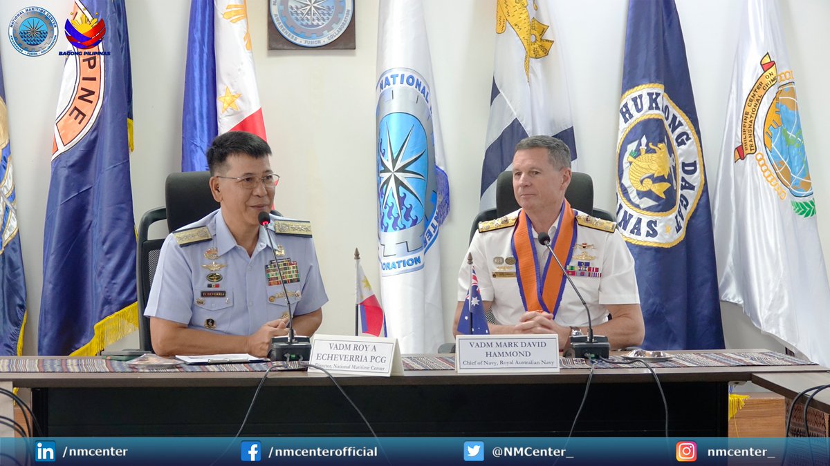NMCenter_'s tweet photo. The National Maritime Center (NM Center), headed by VADM ROY A ECHEVERRIA, PCG, welcomed the delegation from the Royal Australian Navy during a courtesy visit at the NM Center in Manila.

#NationalMaritimeCenter
#OPGovPH
#PhilippineNavy
#RoyalAustralianNavy
#Australia https://t.co/QkG0Jma0oJ