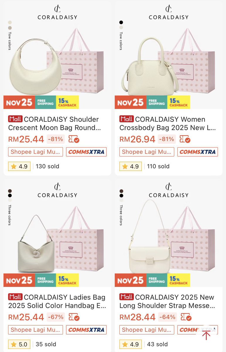 syeerayahaya's tweet photo. Perempuan lawo semua, sini aku spill lubuk handbag rm30 ke bawah tapi masing-masing rupa have-have ✨￼ buat hadiah pun nice ni￼ https://t.co/UhJlwDDVB5