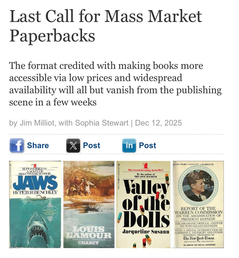 Well, here we are. Another beam holding up democratic mass culture drops out. But I literally can't imagine my childhood without these.