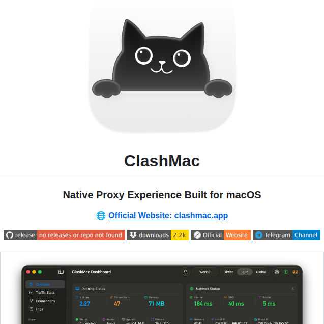 tom_doerr's tweet photo. Proxy client for macOS

https://t.co/oVReRcVUH5 https://t.co/u00W9Q9pgB