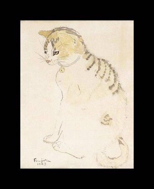 smallflowergal @GazaFamilyVoice 'Cat' (猫), 1947, by Léonard