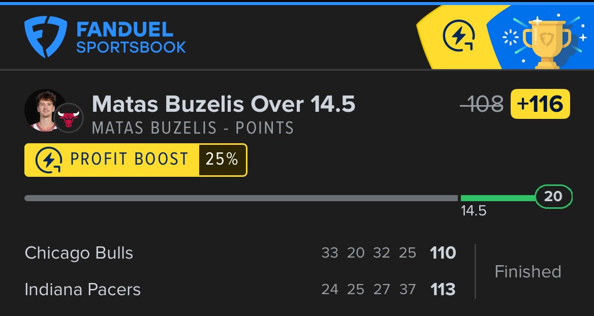 ant_potts's tweet image. Buzelis cashes ✅ 

Bulls up the whole game and crumble in the 4th..