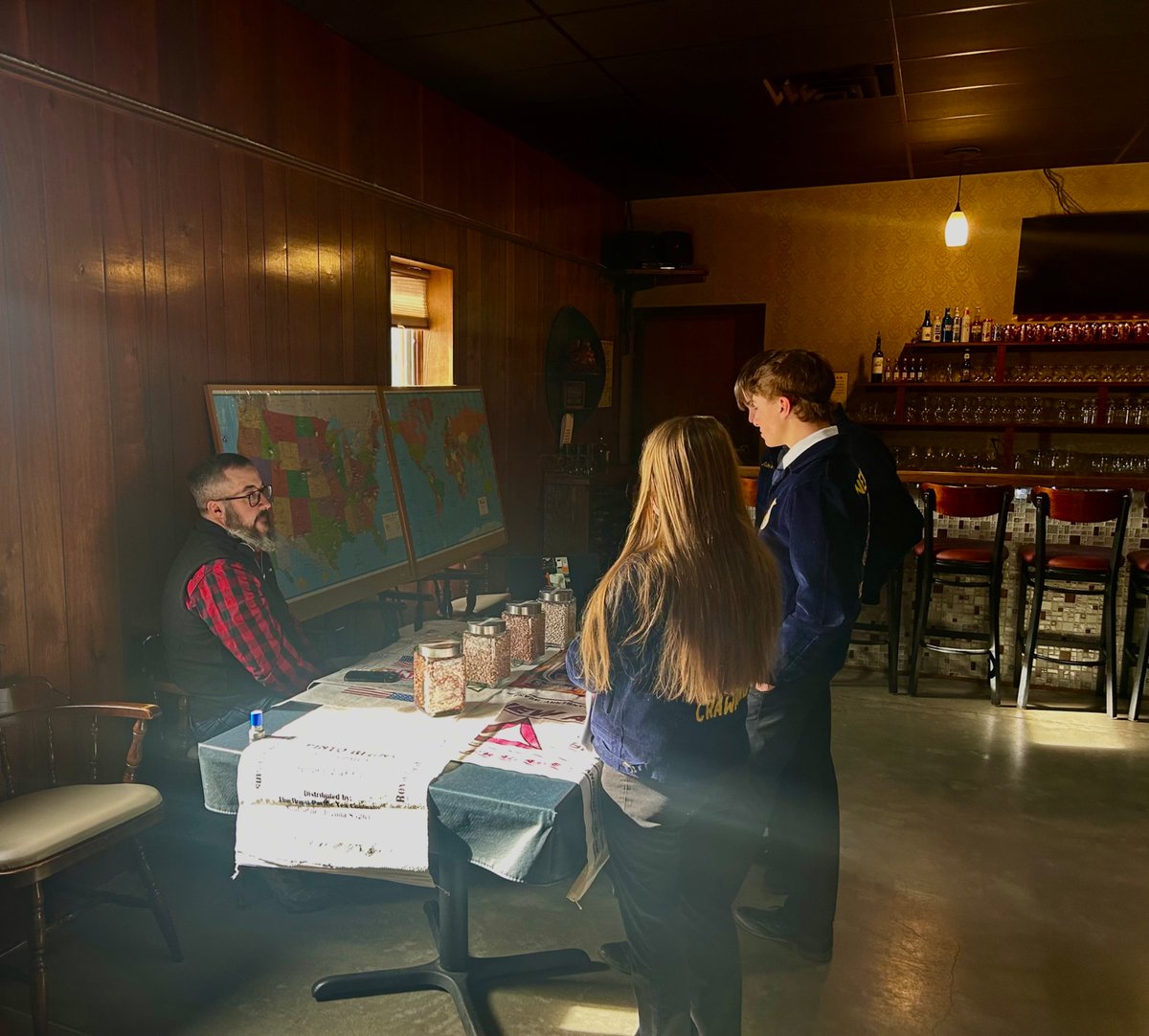 Good luck to all of the area FFA members who interviewed for their State Degrees today! 

Shoutout to our awesome staff, Cole, Jared, Greta, Morgan, and Max for providing extra knowledge of career paths in the agriculture industry for the kids!