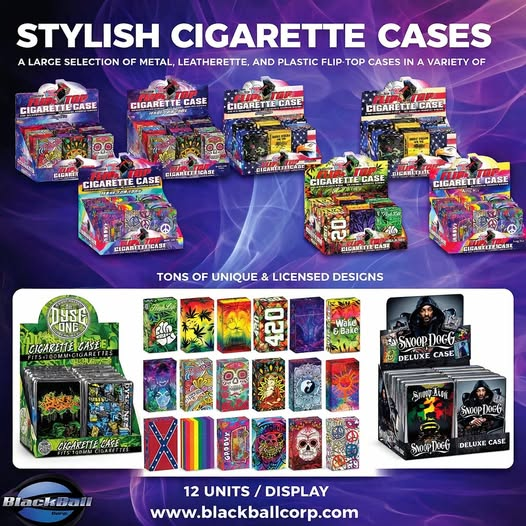 BLACKBALLCORP's tweet photo. 📷 STYLISH CIGARETTE CASES THAT MOVE FAST 📷
Flip-top cigarette cases are a proven impulse seller — and Black Ball Corp. has one of the largest selections in the game.

📷 Stock up now with Black Ball Corp.
📷 https://t.co/NdpoaHzWMw https://t.co/QQIIGr1wHo