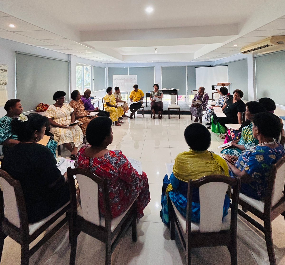FijiRedCross's tweet photo. Community Health Workers from 40 communities in Fiji’s Western Division are being trained to strengthen surveillance.
Over 300 communities nationwide now detect &amp; report health risks early, linking local action to national response. 
#CommunityBasedSurveillance #ResilientFiji https://t.co/kYeOgy157P