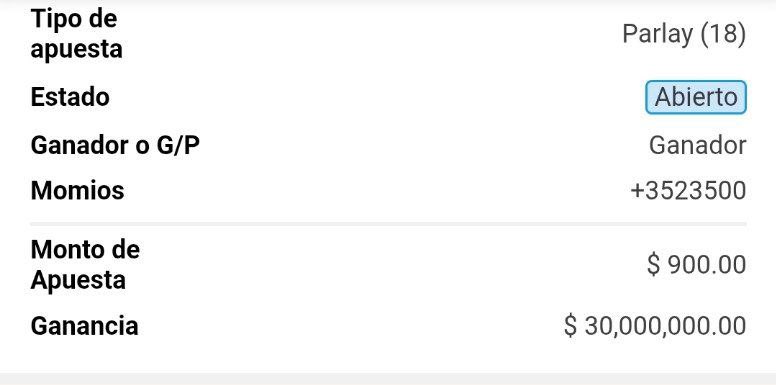 30 MILLONES DE PESOS CON $900🤯‼️

Imagínate mañana ganar 30 millones quedará como un día histórico si se logra🔥‼️

Si esta locura se gana voy a regalar $10,000 a 300 personas que dejen su ❤️y🔁 en este post y comenten un 🍀‼️

Claro solo participas si me sigues‼️
