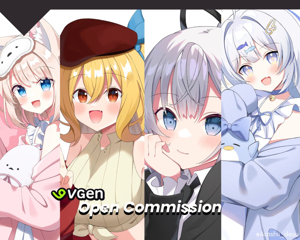 (Reshares are really appreciated!)  
Hello! I open commissions on Vgen and if you are interested you can click the link in my bio ^^ thank you.  
#commissionsopen #vgencomm #art
