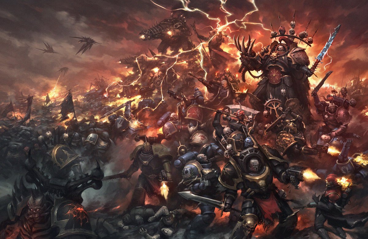 ShitpostRock's tweet image. You know why Warhammer 40K is beloved by so many?

Because it draws a hard line at evil. The Chaos factions aren’t misunderstood or redeemable they’re completely, irredeemably corrupt, only deserving of resistance, containment, and ultimately destruction. By setting such a firm…