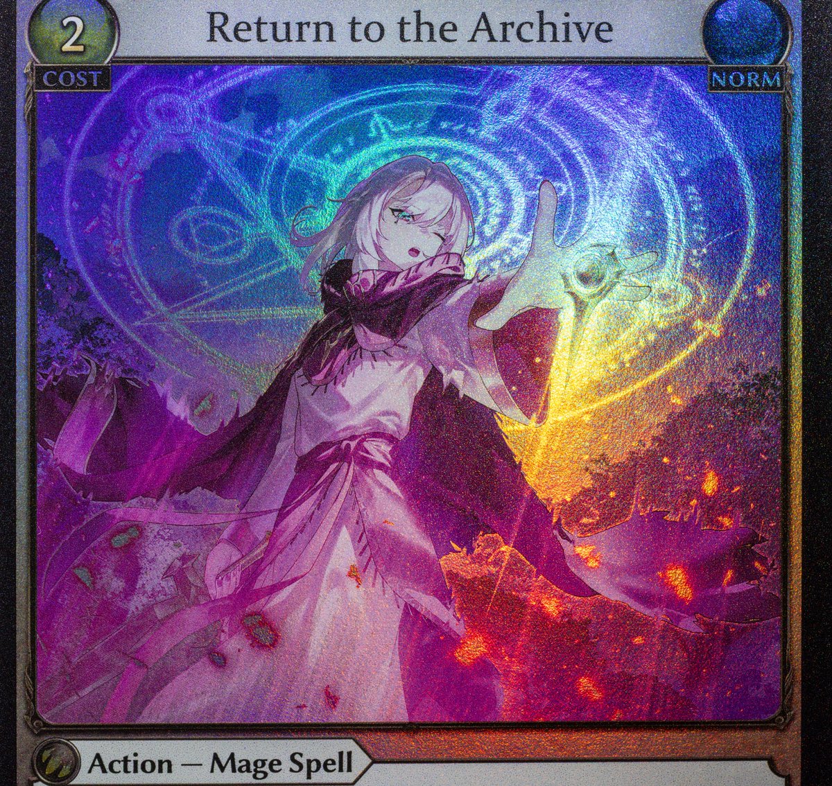 A closer look at Merlin in this season's Sapphire Pack Foil