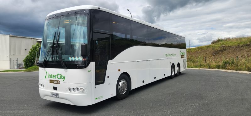 NZTransitBuzz's tweet image. #BusNews: Tranzit Group are preparing to welcome a fleet of new Intercity coaches into service across the North Island.

The new coaches are Scania K450's and were fitted out by Kiwi Bus Builders.
