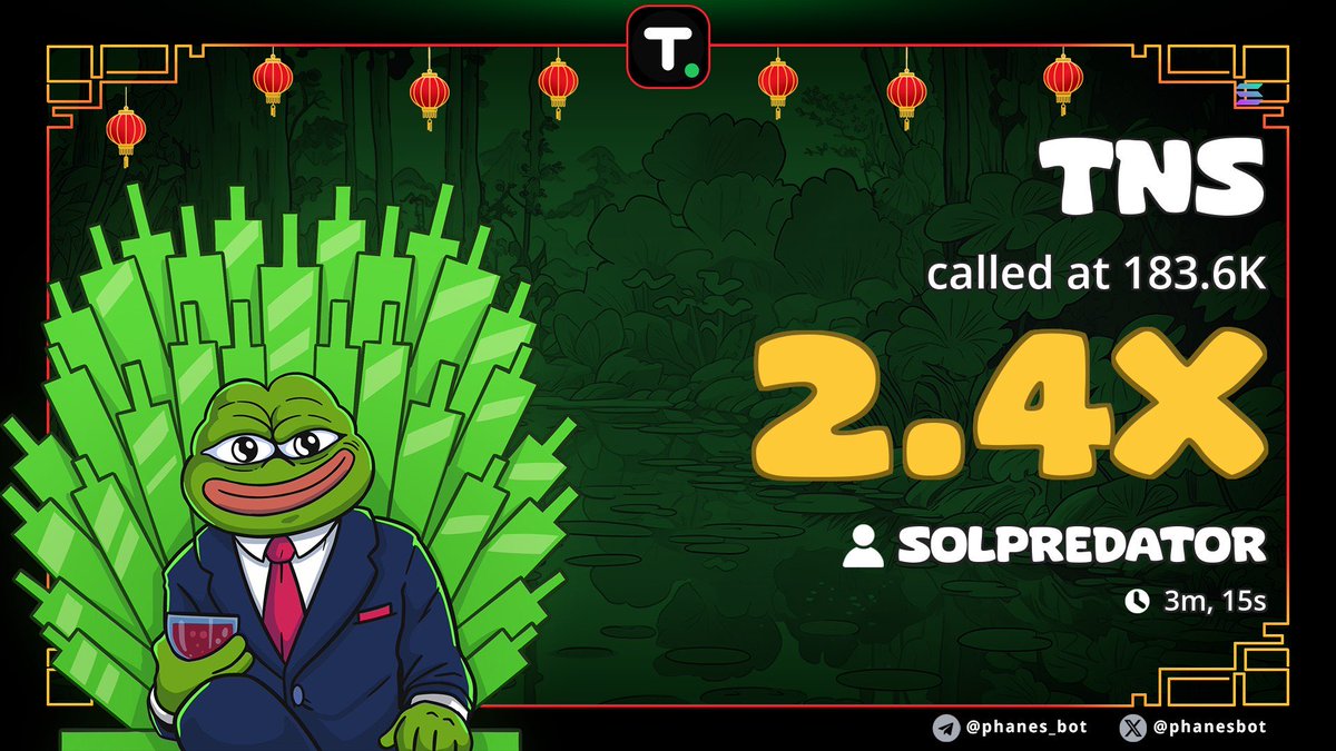 SolPredator01's tweet image. Blink and you missed it.
$TNS 2.4x from the call.

#helevier #LovelslandUK #Crypto #Sol
#DOGE #memecoins #zeudiners #USA