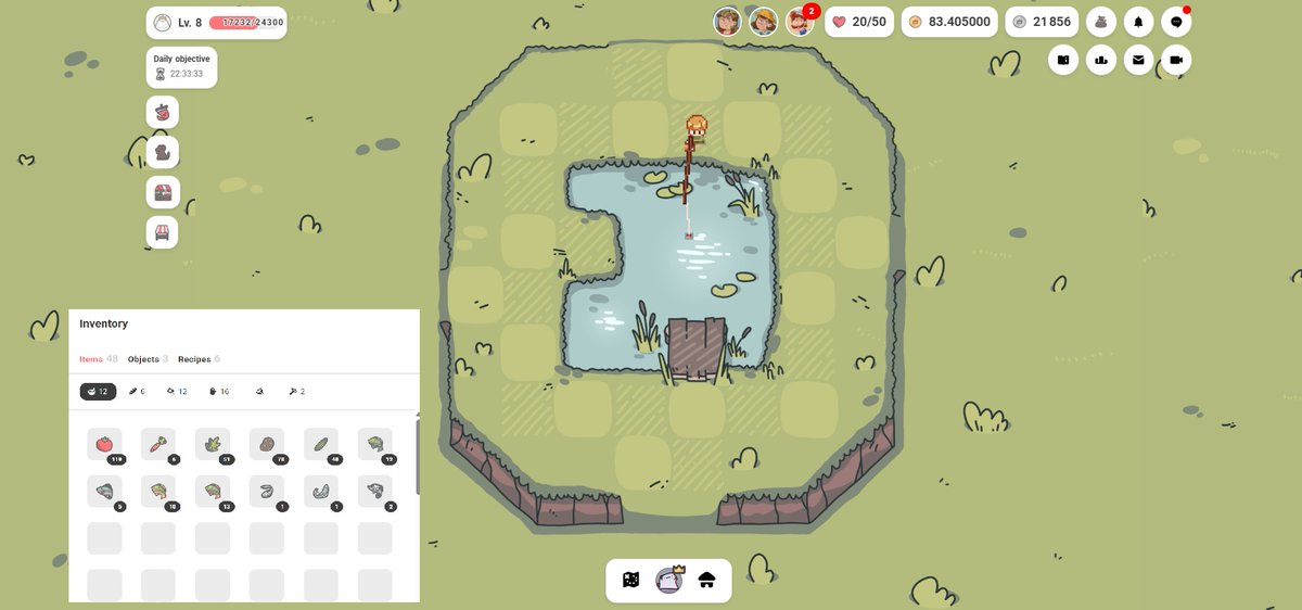 Craft unbreakable rod!!😂
44 catches and going further.Rod snaps.Sell to Gus for pennies! Why am I zen
I'm playing with Immutable Gamers
come join us
<a href="/NomSteadGame/">NomStead</a>, <a href="/Immutable/">Immutable</a>