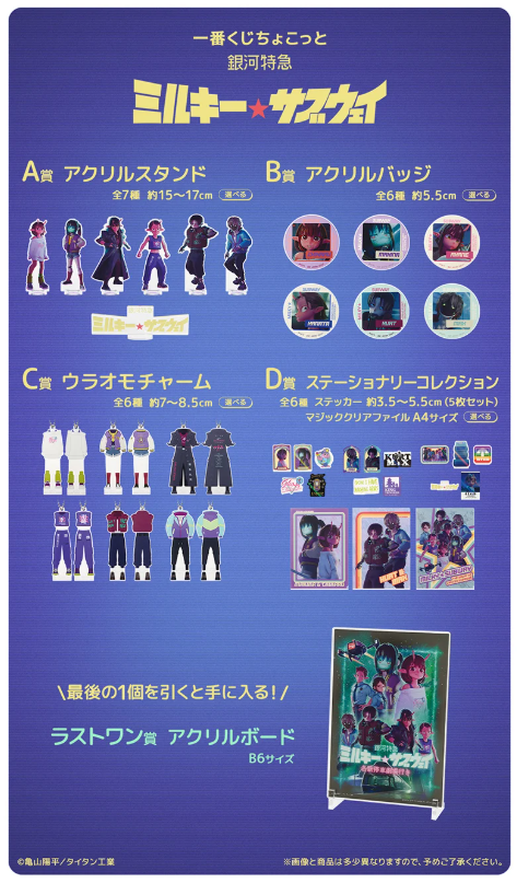 一番くじ】 ちょこっと 『銀河特急 ミルキー☆サブウェイ』が2月6日(金