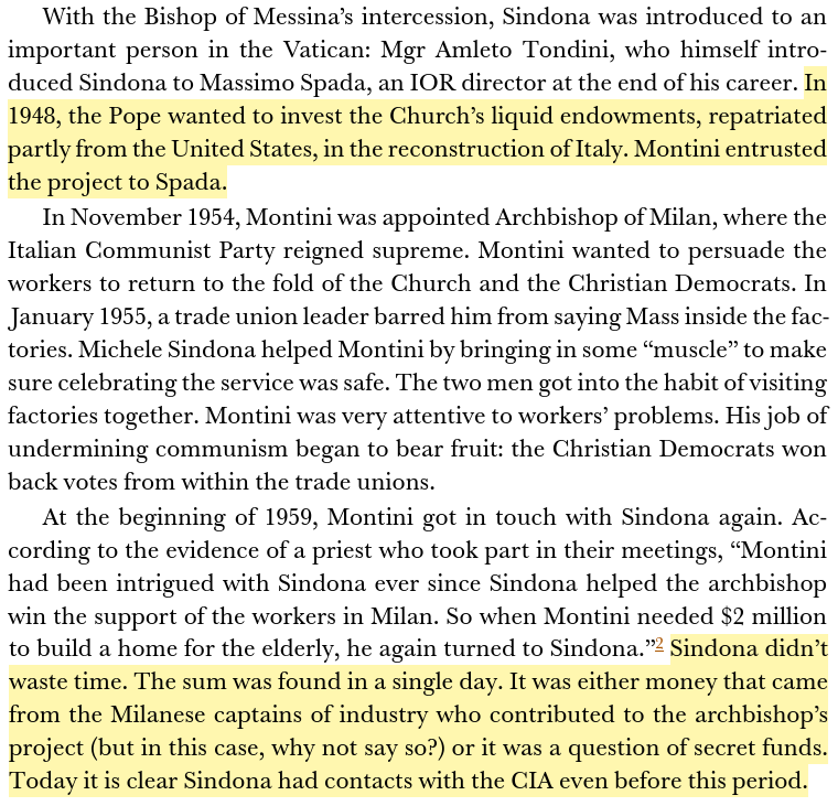 toxictiramisu's tweet image. CIA/P2-linked Michele Sindona became the Pope's banker after arranging $2M overnight for Archbishop Montini. After a scandal exposed Vatican investments in a contraceptive firm &amp;amp; arms manufacturer, he funneled billions offshore through the IOR, enabling tax evasion for the Church