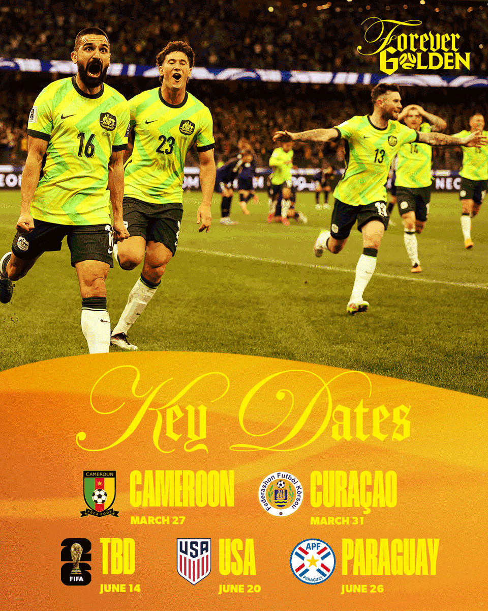 #FIFAWorldCup games locked in. Send off games locked in. A huge five months coming up for your CommBank #Socceroos! 💪 

🎟️ Tickets are selling fast to our World Cup send off matches in the FIFA Series 2026™: bit.ly/Tickets-SOC